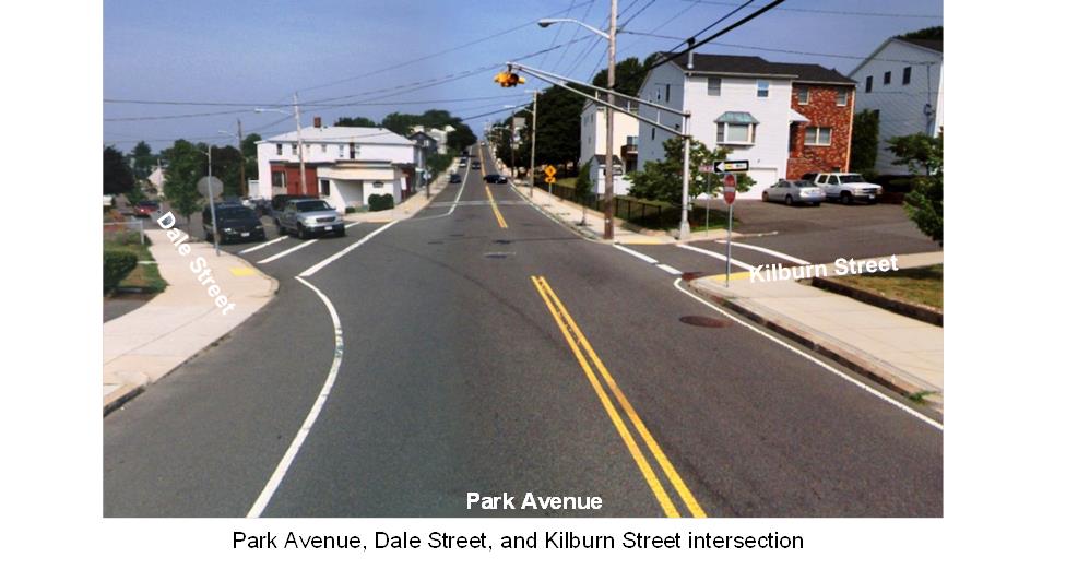 Image of Park Avenue, Dale Street, and Kilburn Street intersection